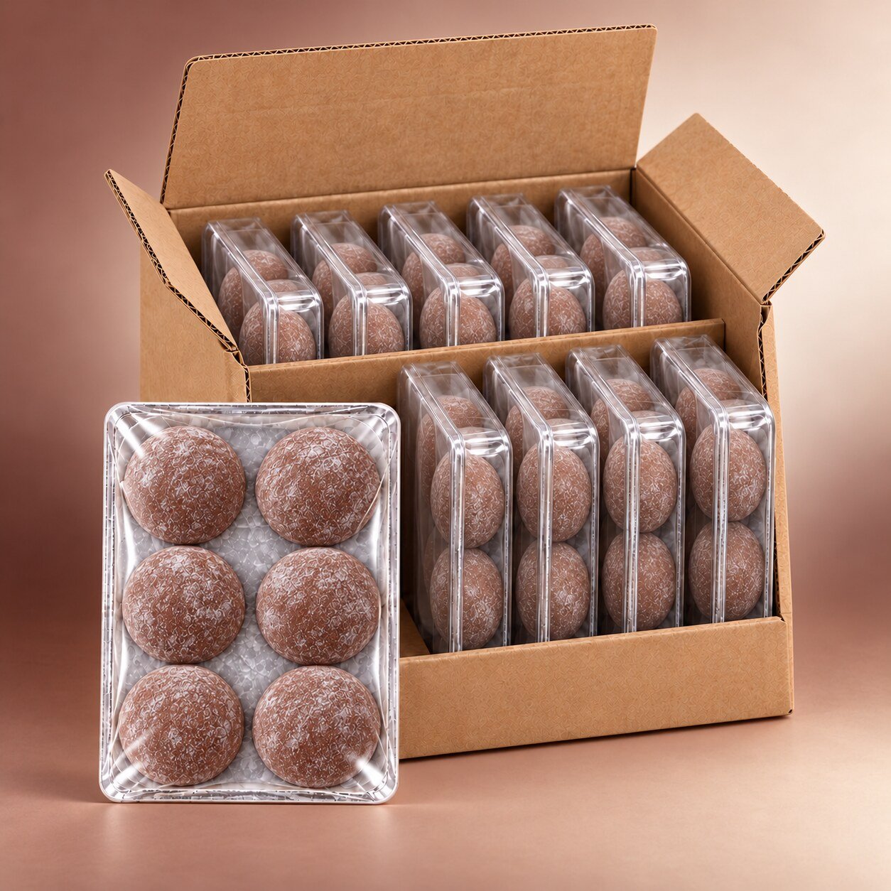 Cartone Horeca Cioccolato con 10 blister da 6 mochi Toy Mochi
