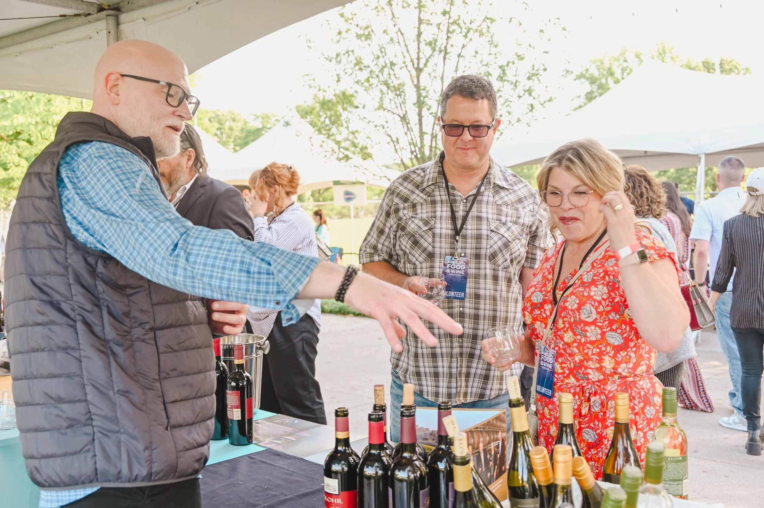 Guests sampling wine at a general admission tasting event.