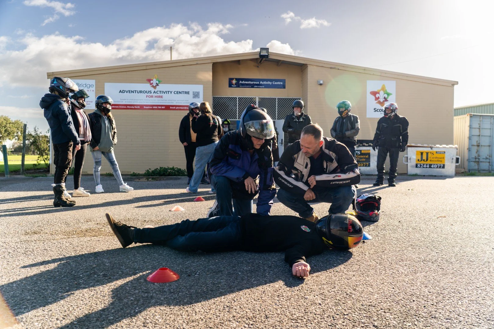 Downed rider accident simulation training Australia