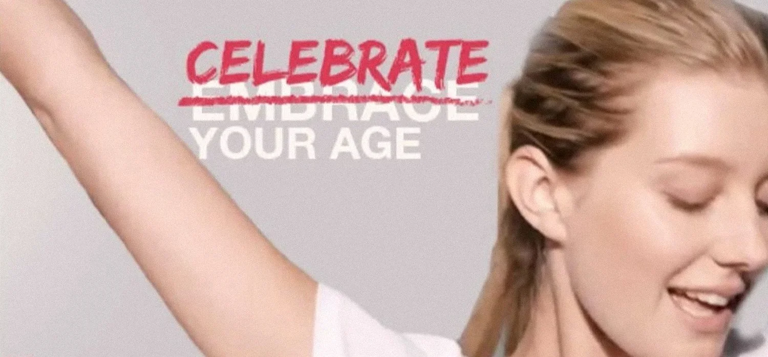 Film frame: embrace your age, rewritten as celebrate your age