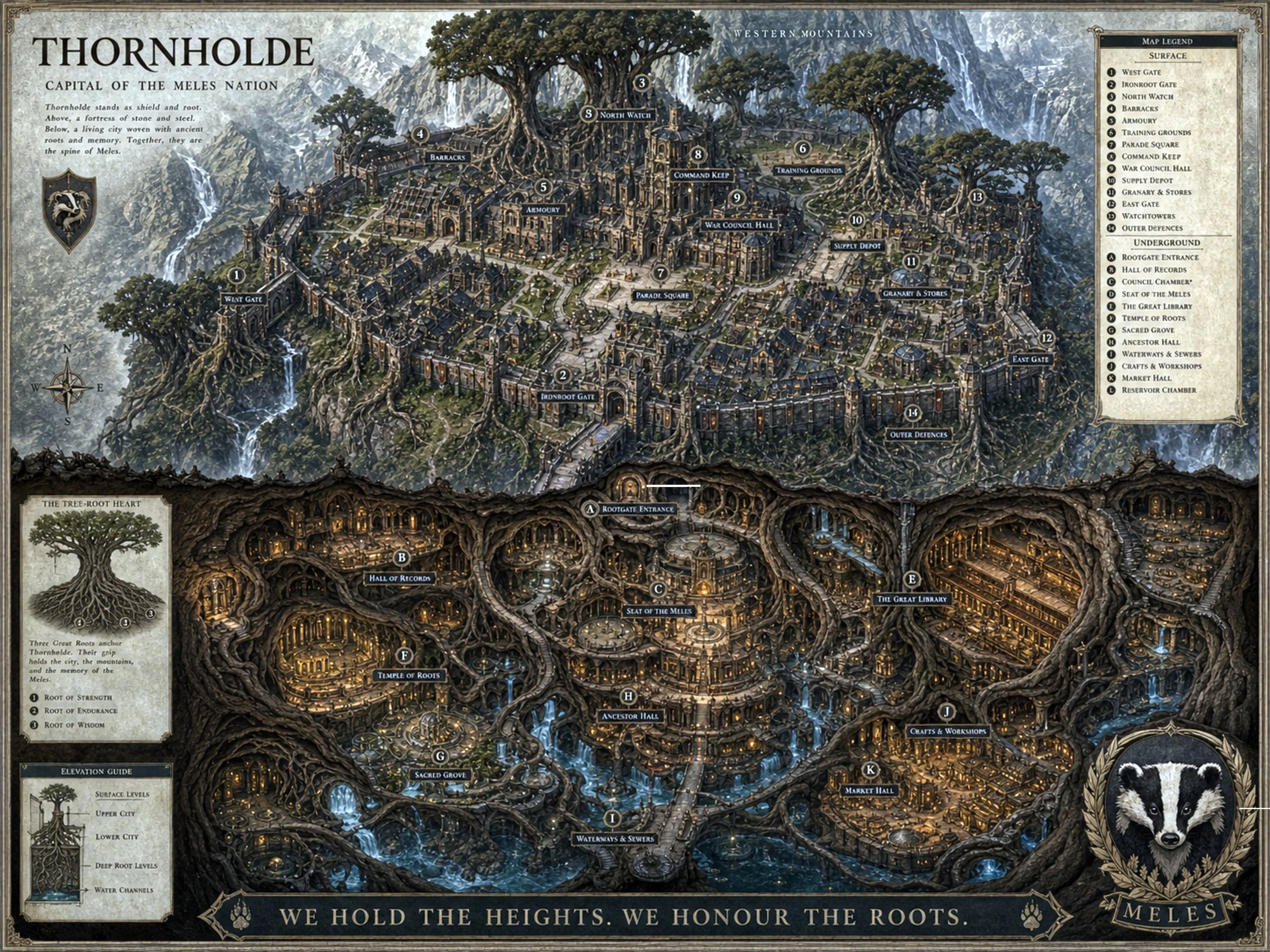 Detailed map of Thornholde