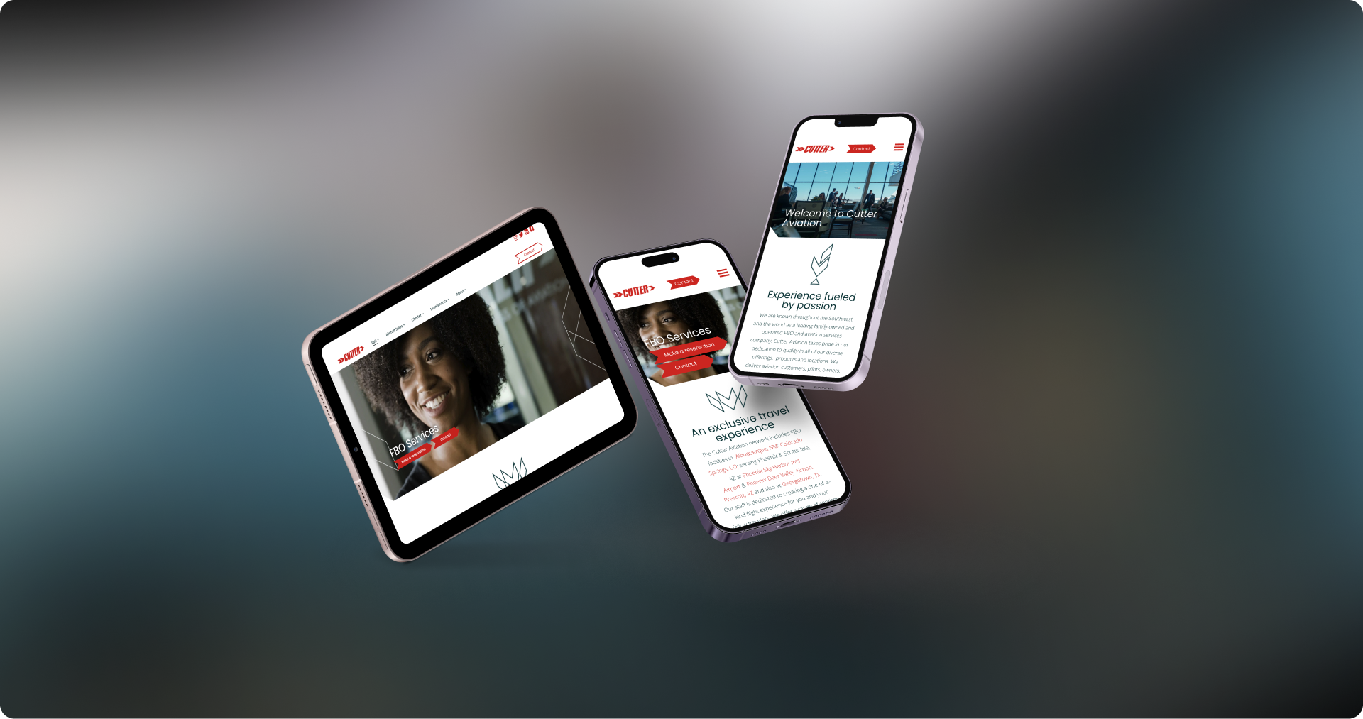Cutter Aviation website redesign