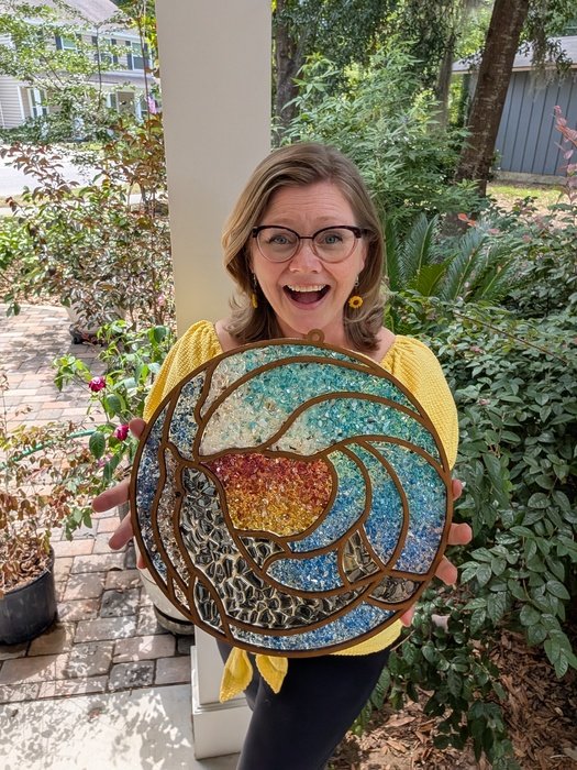 Camilla sharing creativity at one of her art experiences