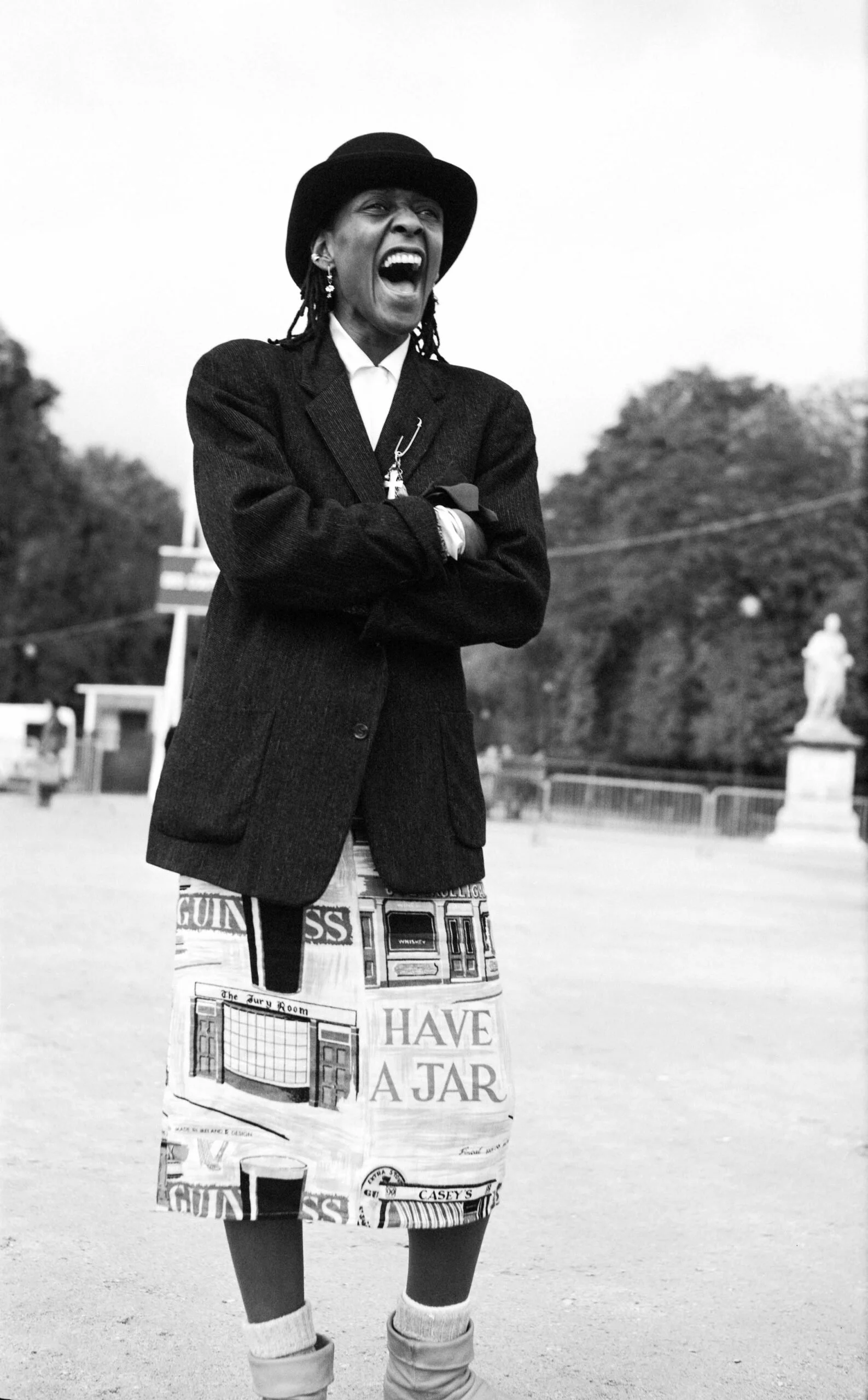 Bethann Hardison in Paris, 1984, photographed by Arthur Elgort