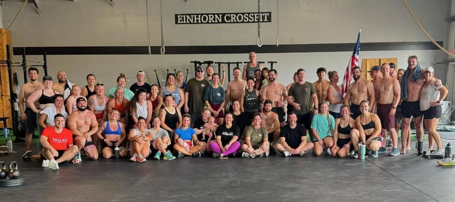 Einhorn Training Co. members together after the Memorial Day Murph Challenge in New Braunfels