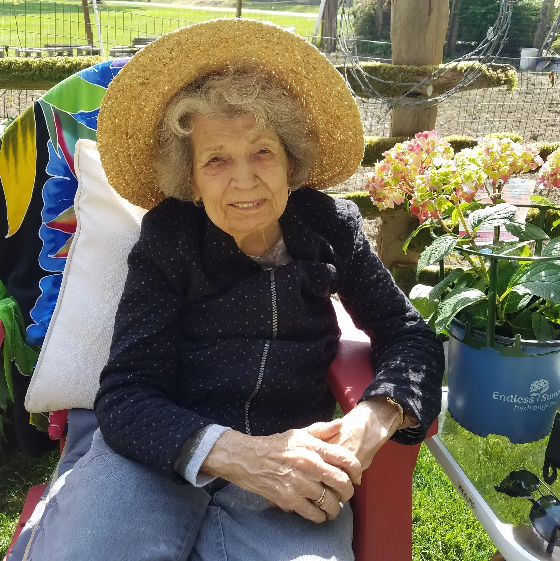 106 year old woman smiling at camera
