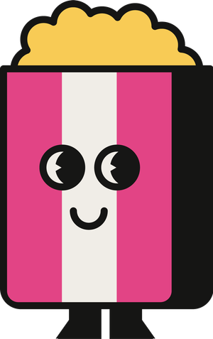 POPularity! popcorn box mascot