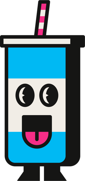 POPularity! soda cup mascot