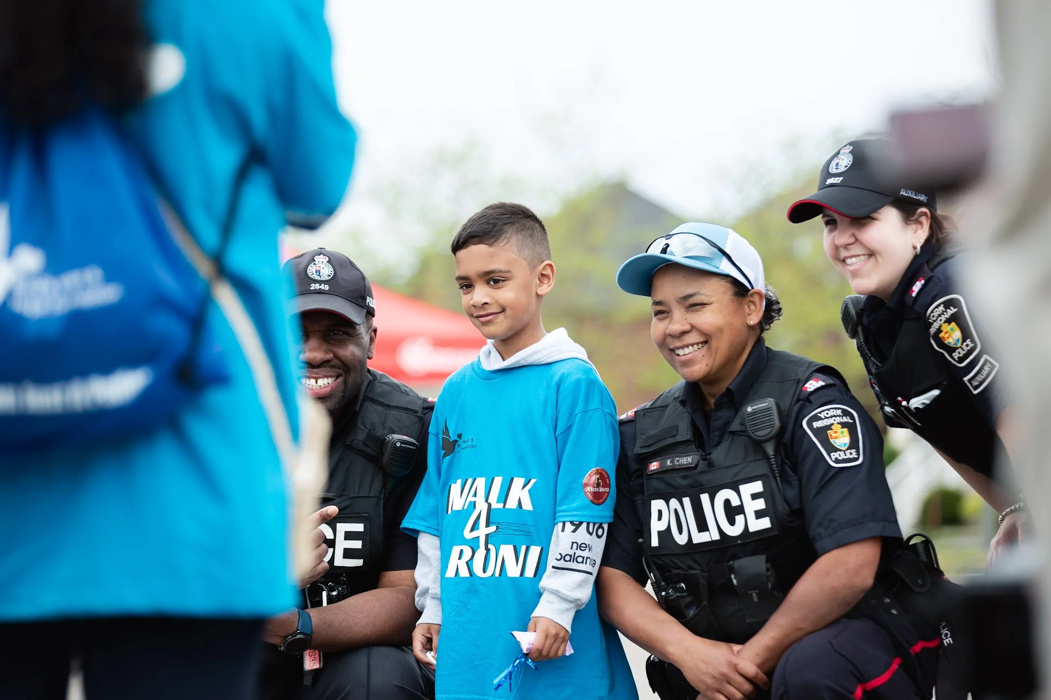 Youth and police community moment