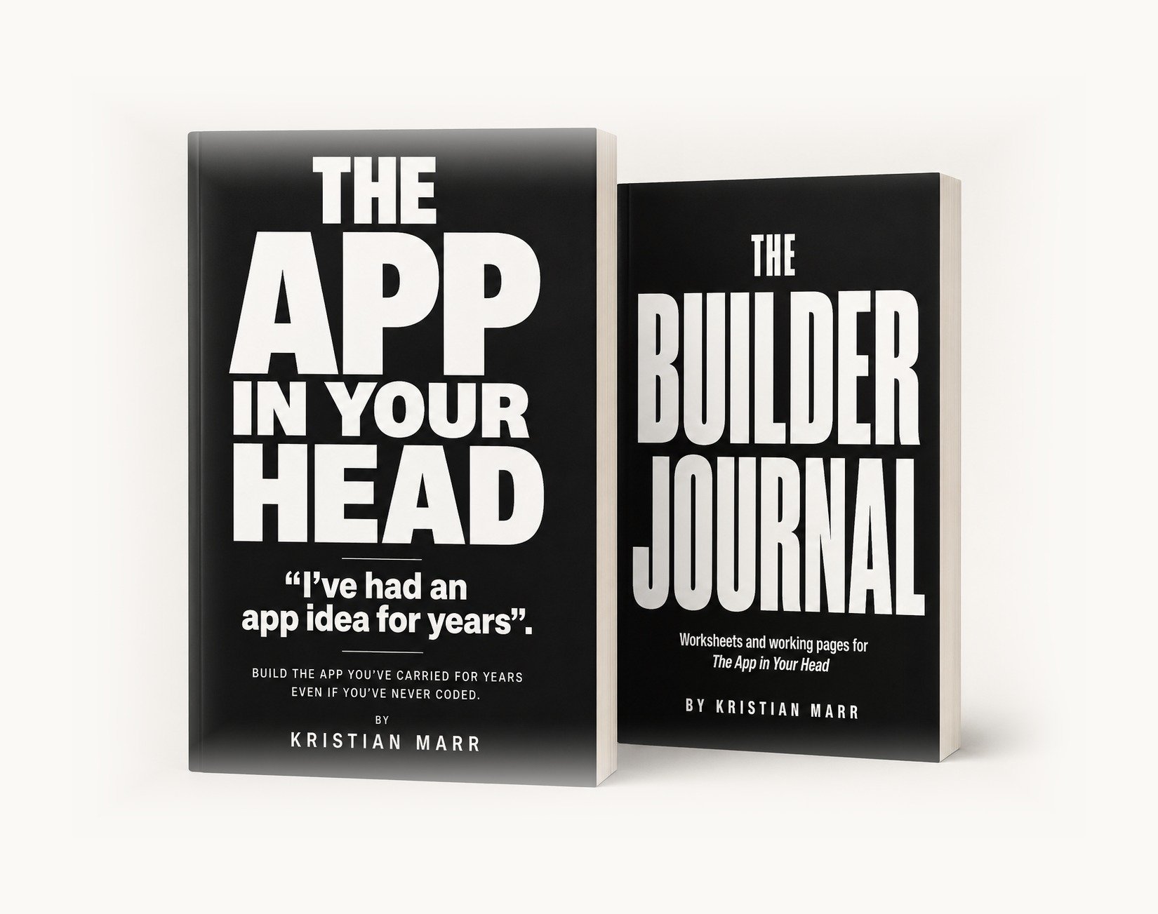 The Builder Bundle: The App in Your Head beside The Builder Journal.