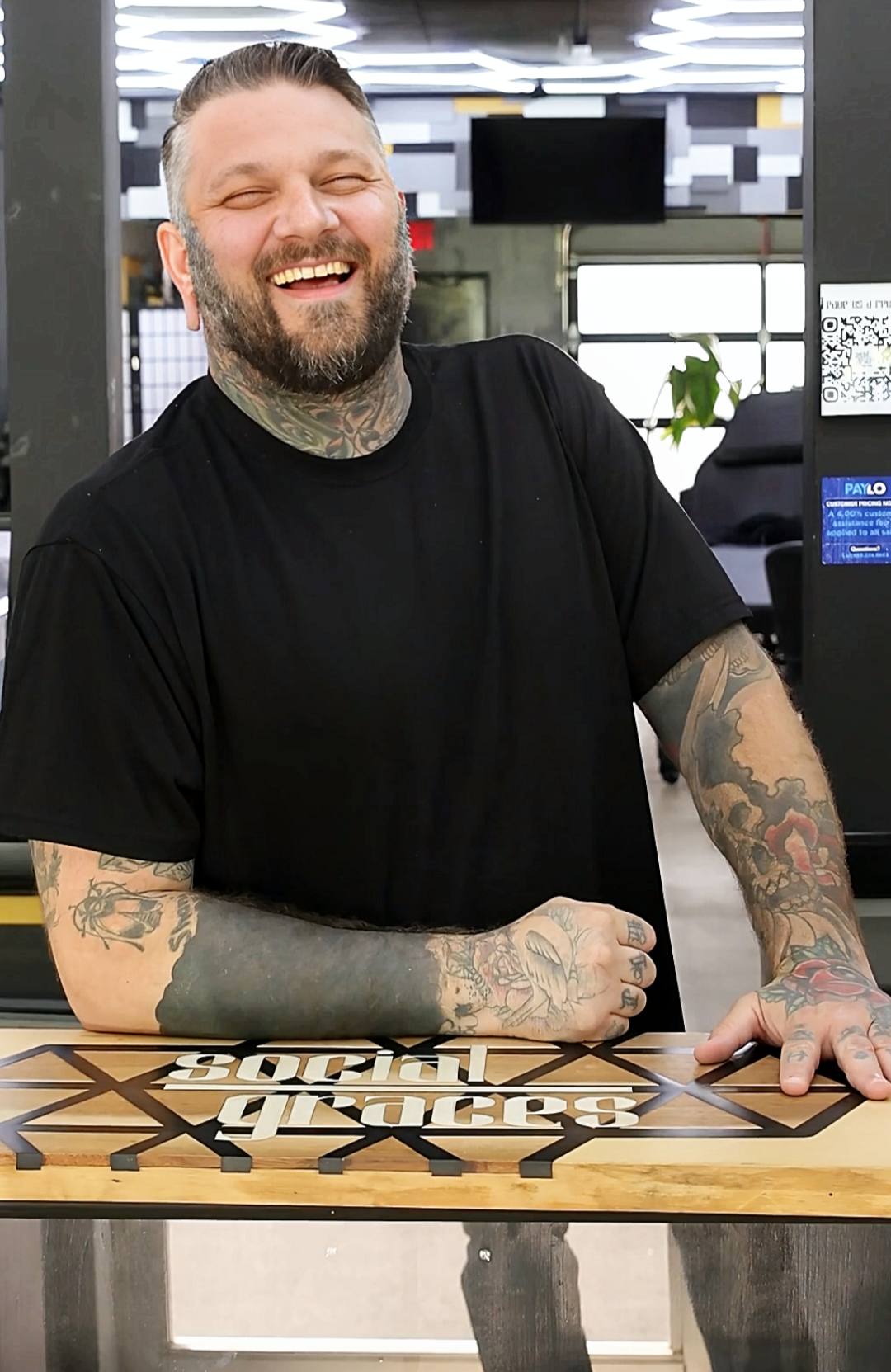 David tattoo artist at Social Graces Tattoo Studio in Miamisburg Ohio