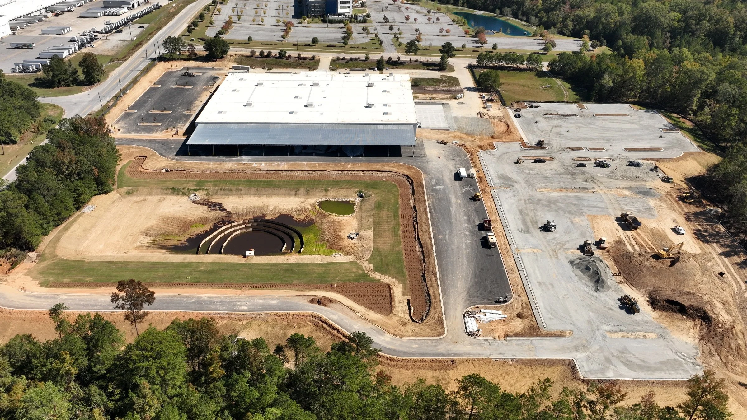 Construction Progress, Month 3: Paving and site improvements.