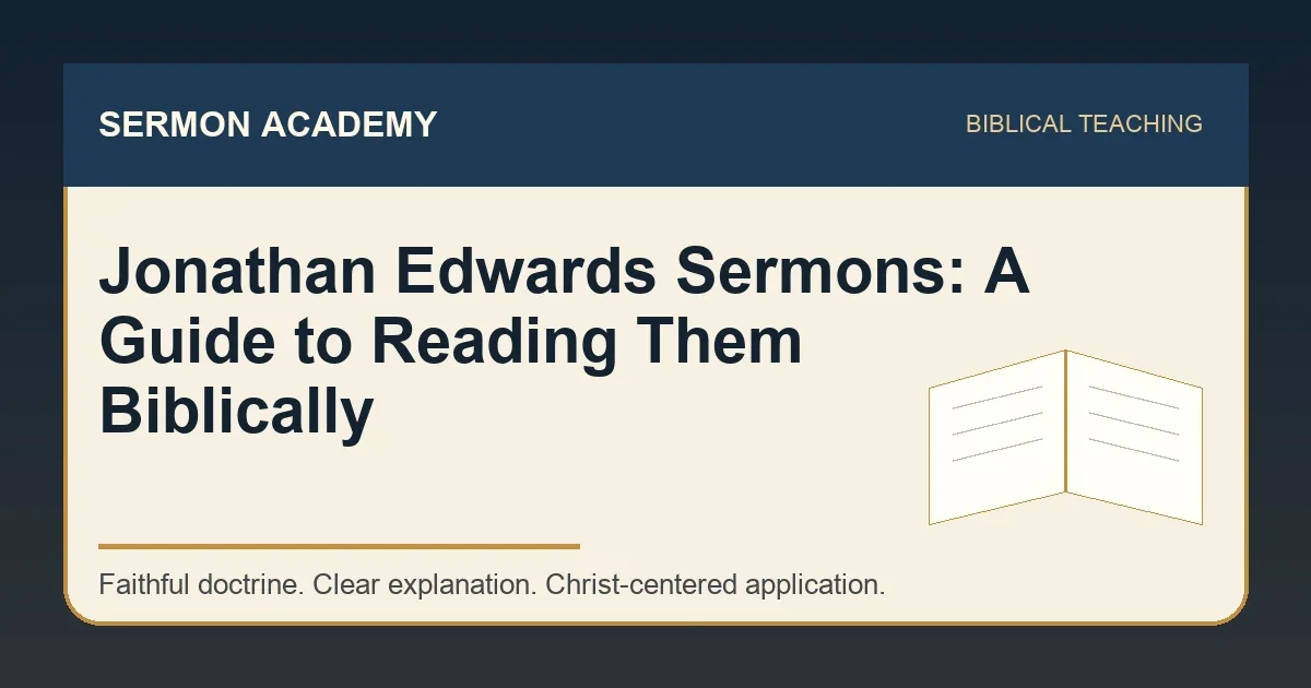 Jonathan Edwards Sermons: A Guide to Reading Them Biblically — Sermon Academy biblical teaching article image