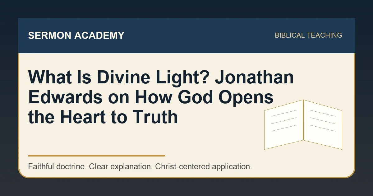 What Is Divine Light? Jonathan Edwards on How God Opens the Heart to Truth — Sermon Academy biblical teaching article image
