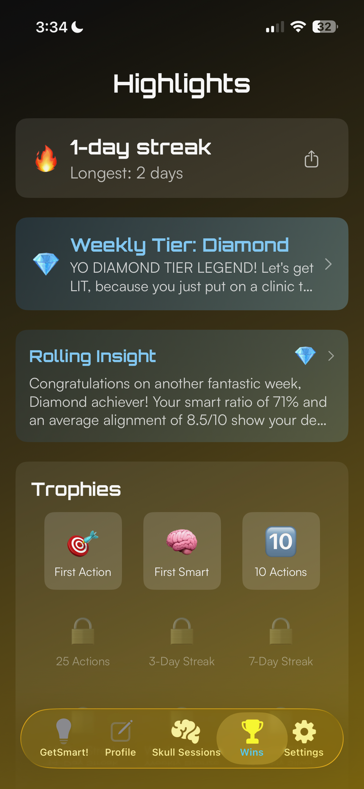 GetSmart! Summary and Trophies