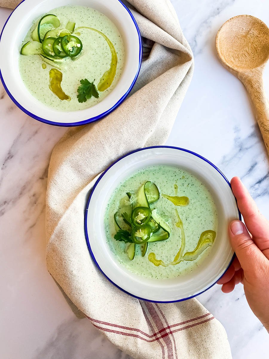 Gaspacho cucumber mint