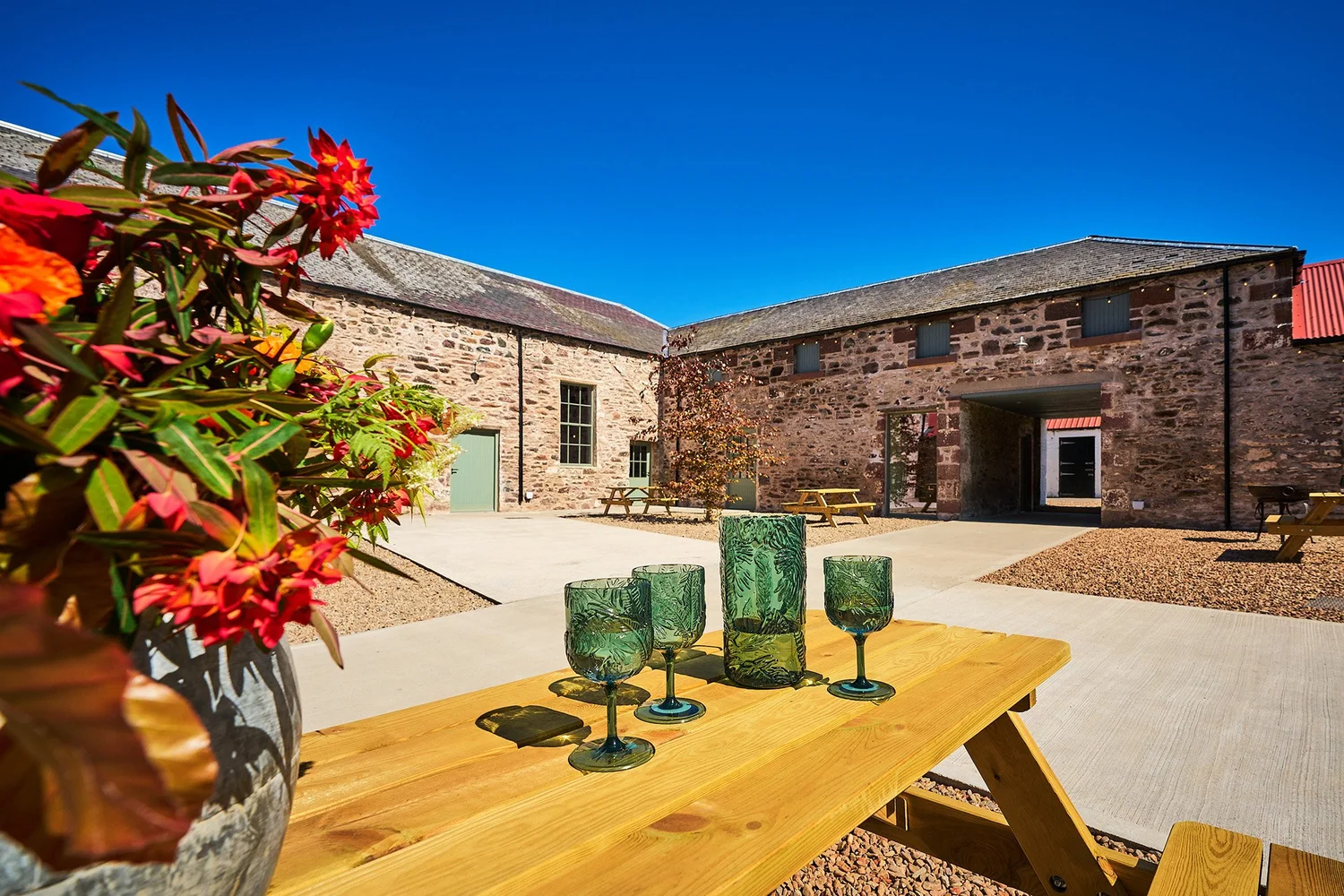 Courtyard at Kinclune Steading, a Curated Property home in Scotland