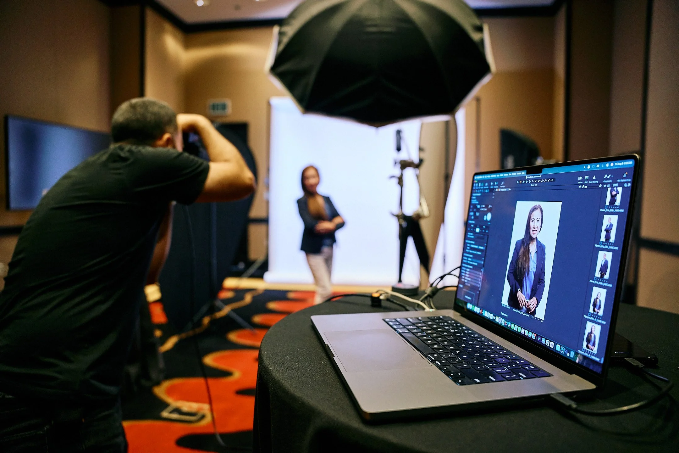 Conference group gathering