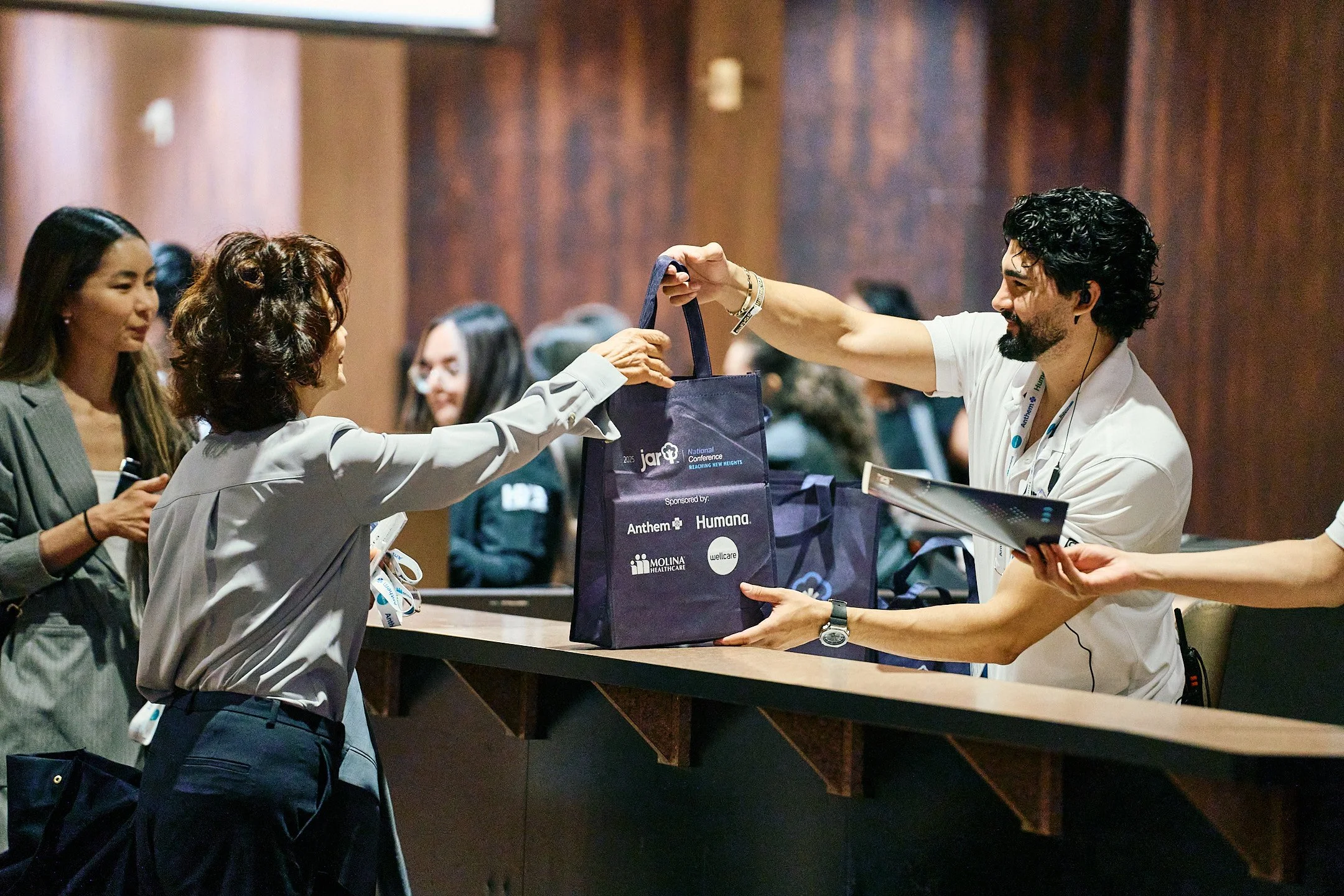 Conference stage moment