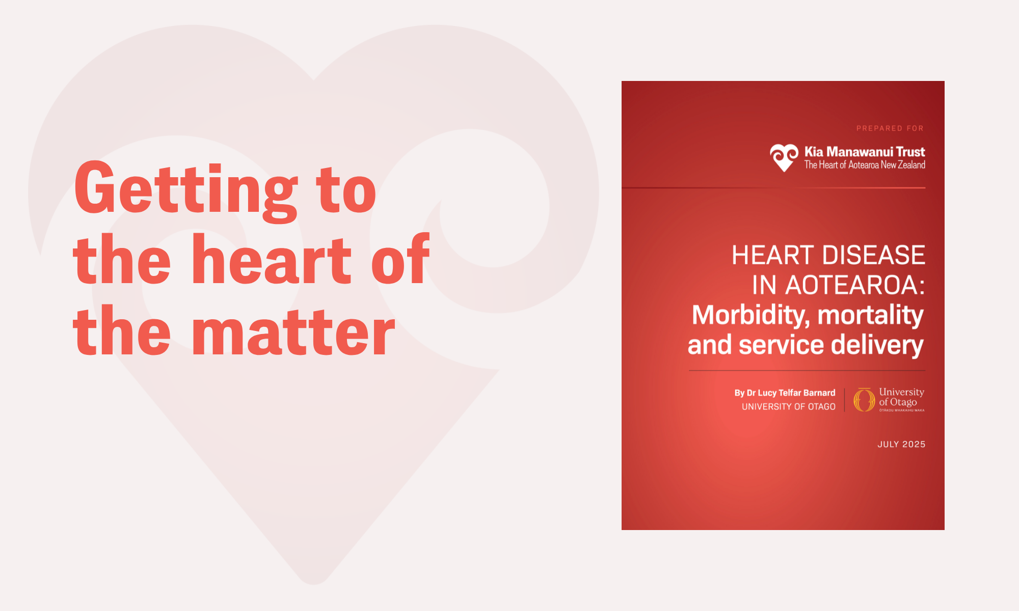 Getting to the heart of the matter - Heart Disease in Aotearoa report
