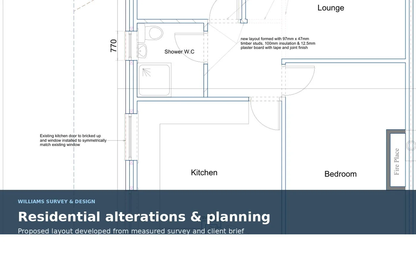 Residential alteration planning drawings