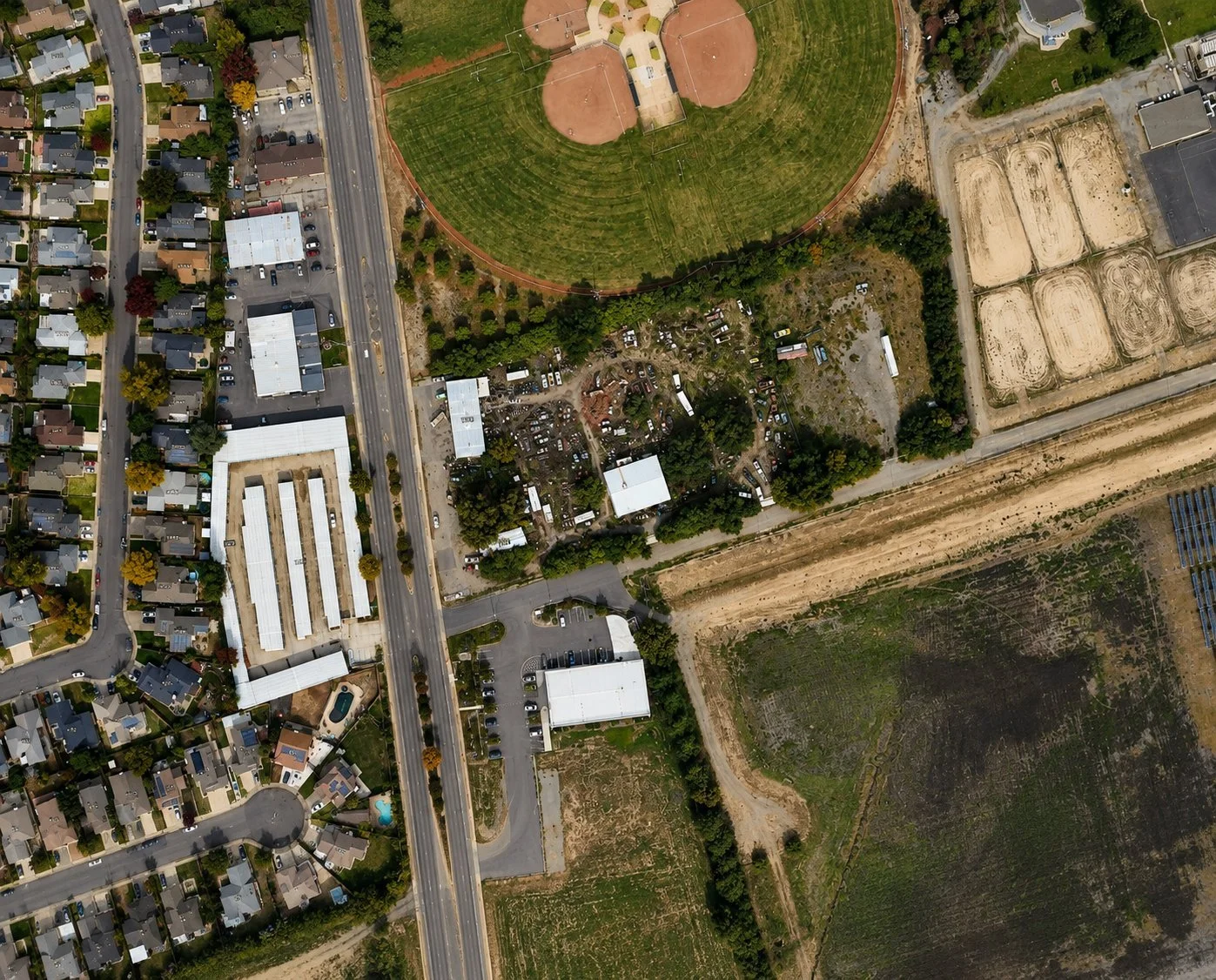 The Garden Highway site before construction began in Yuba City
