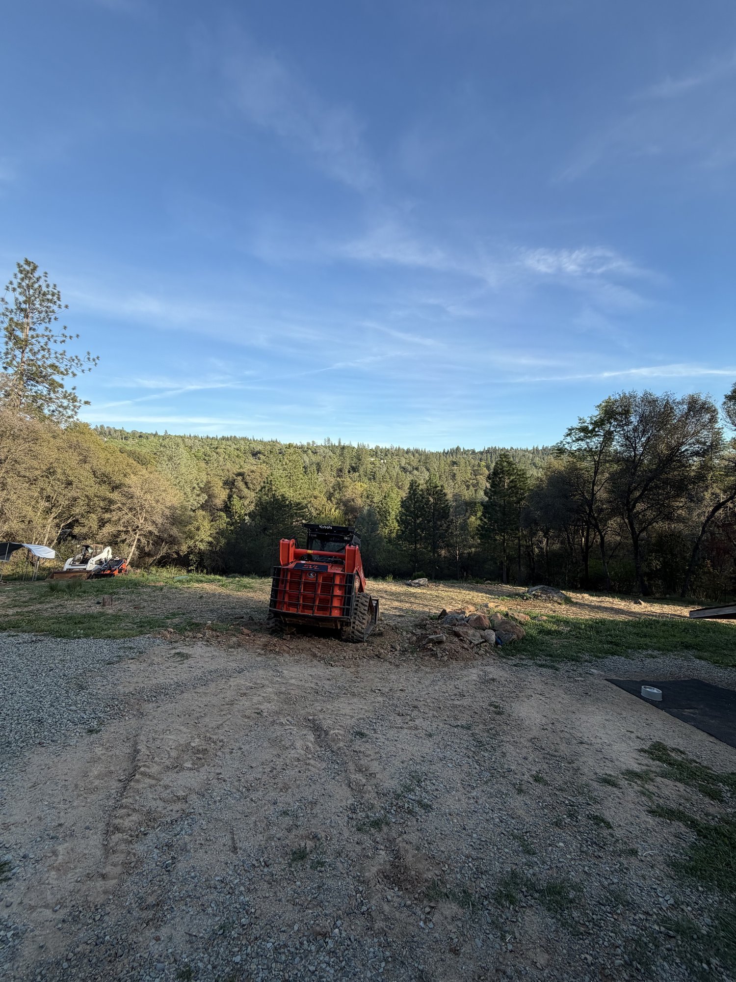 Site before fill import for a house pad in Auburn