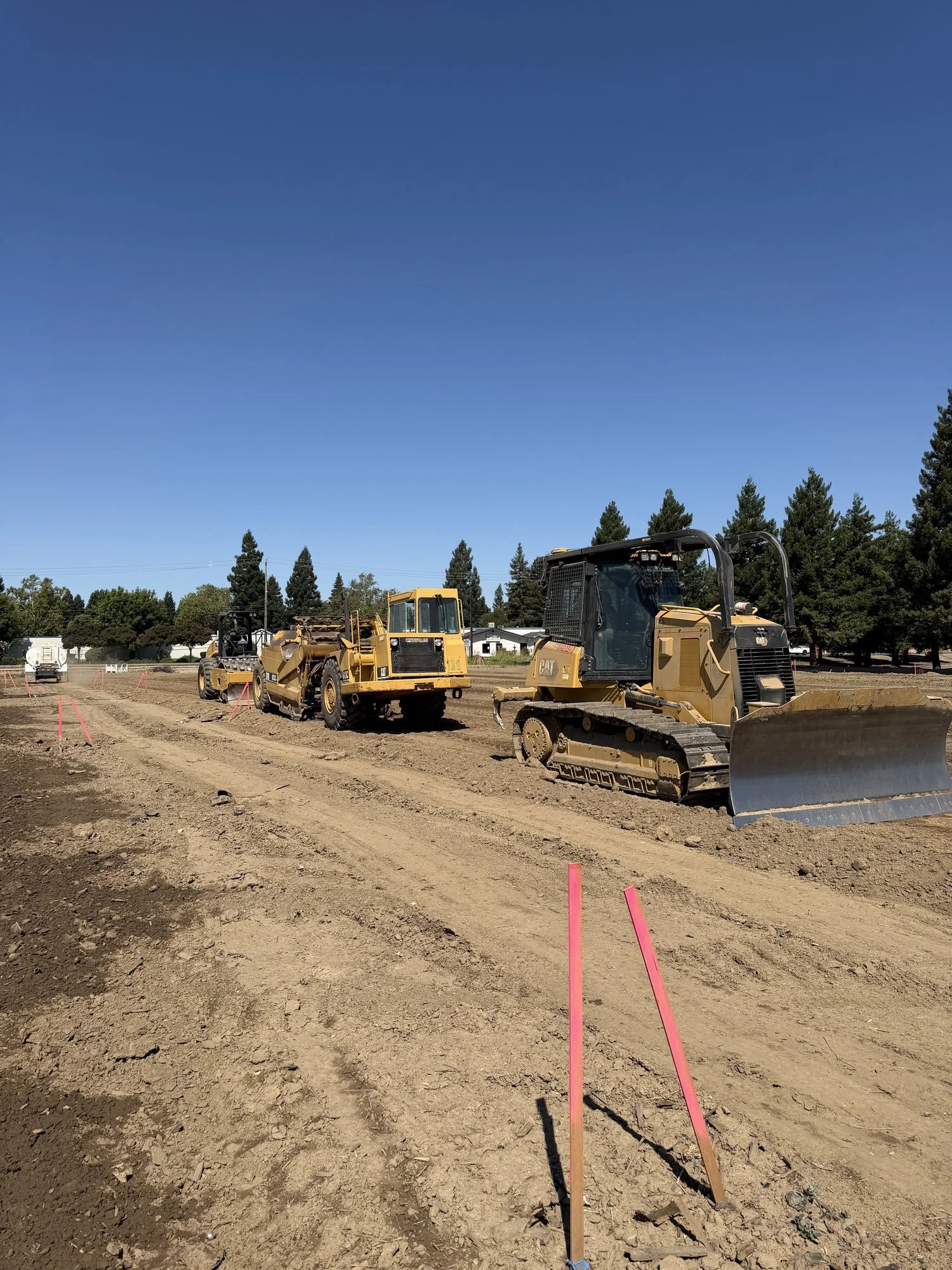 Grading and pad construction at the self-storage site in Yuba City, CA