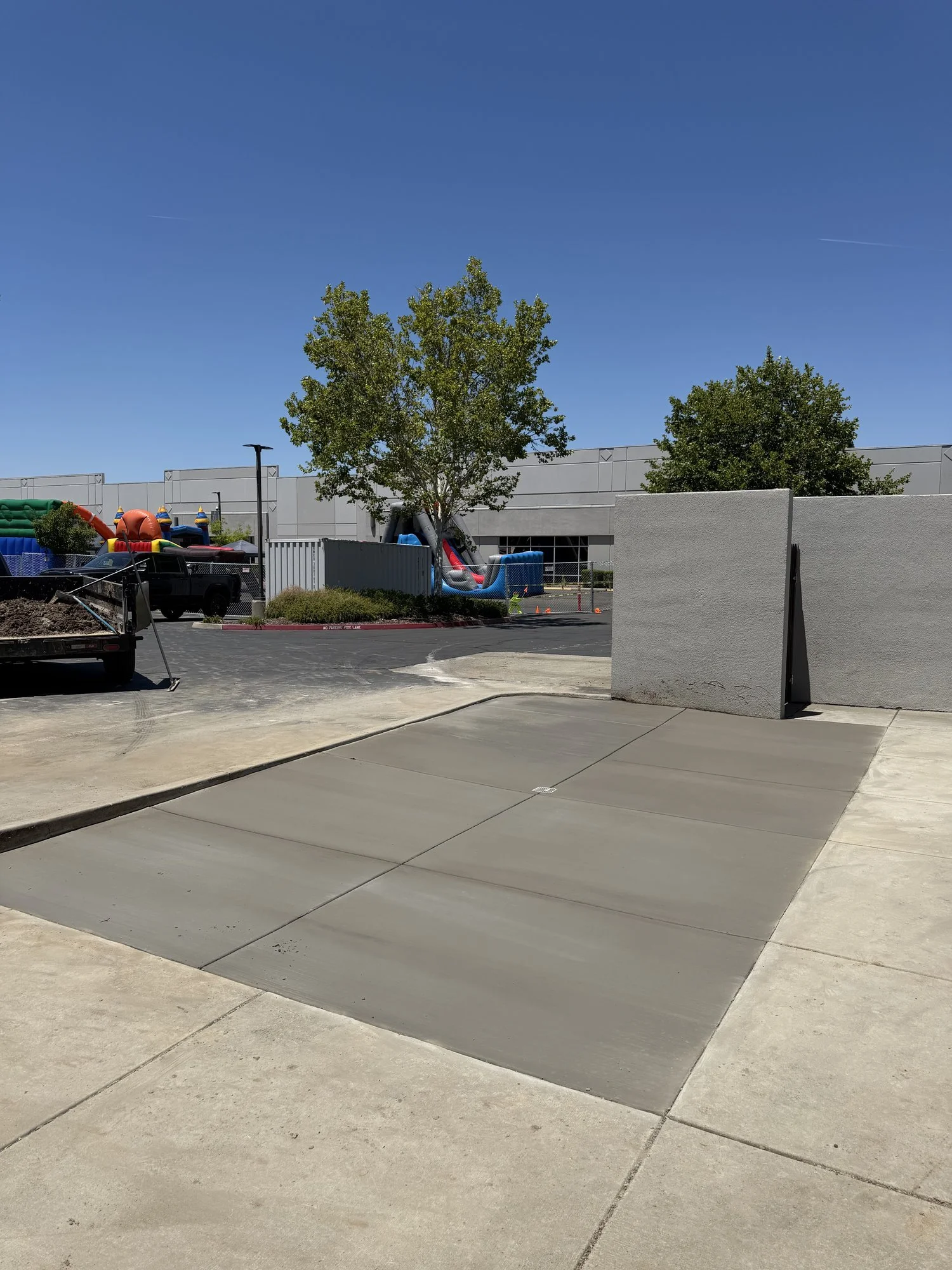 Poured and finished concrete at Doxa Church in Roseville