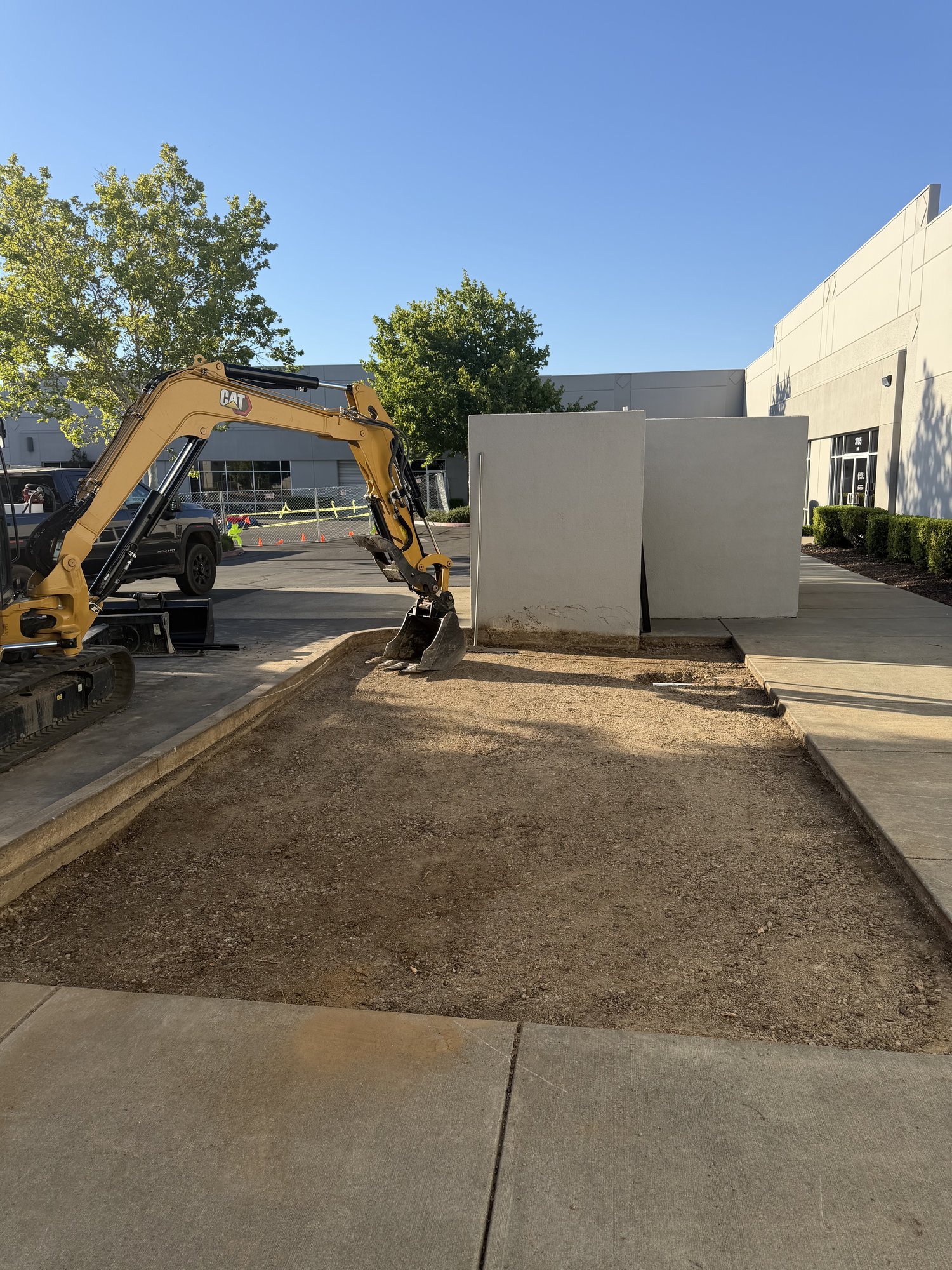 Prepared subgrade ready for concrete at Doxa Church, Roseville, CA