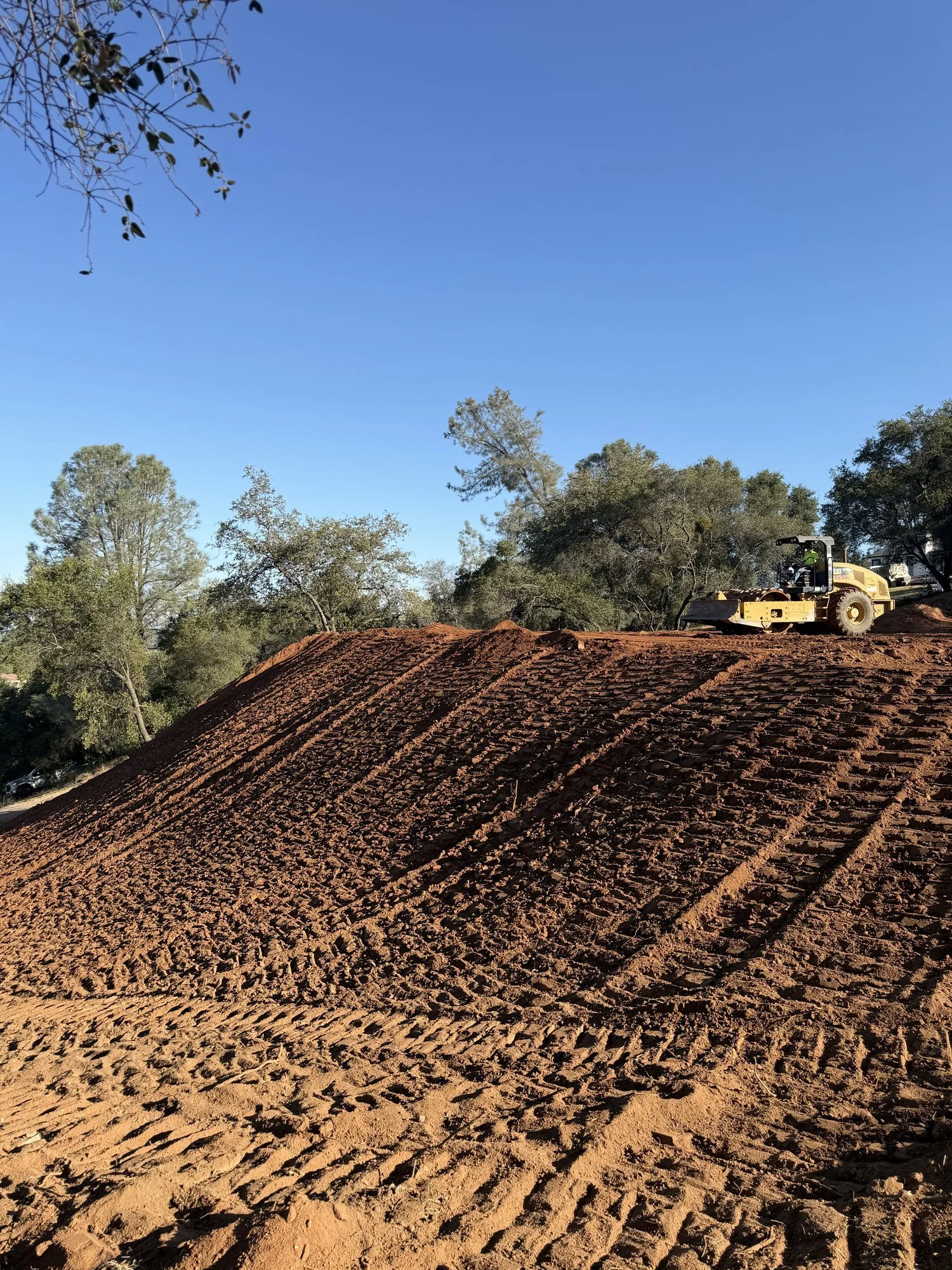Graded building pad and slope in Newcastle, CA
