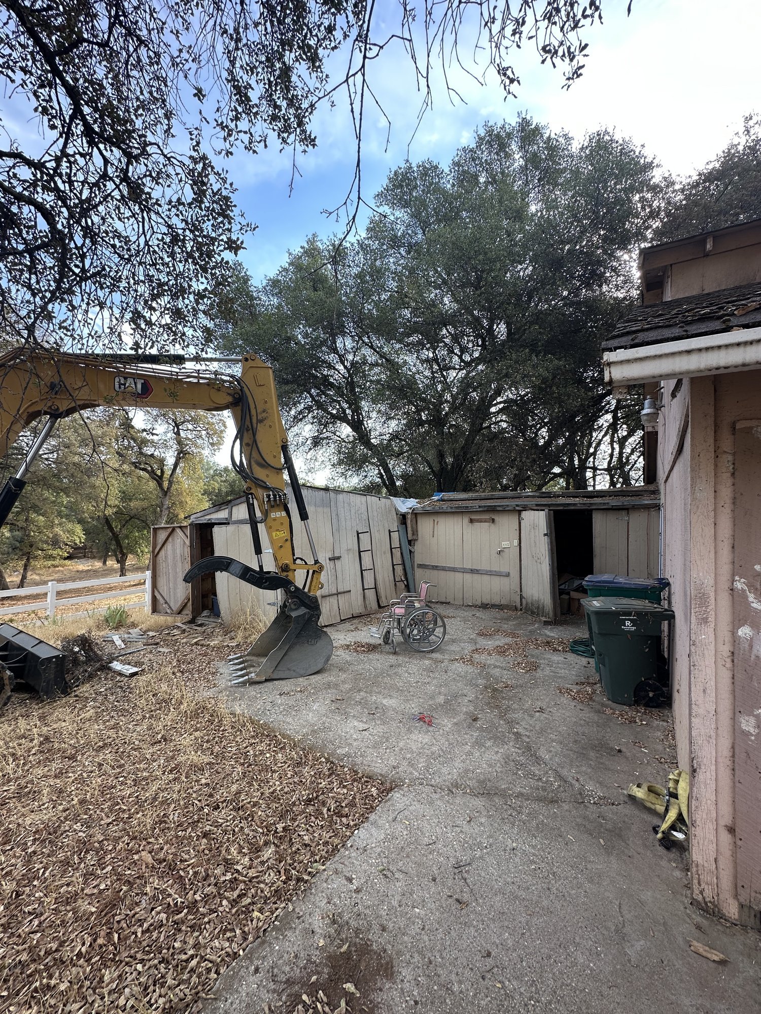 Abandoned shed attached to a house before demolition in Auburn