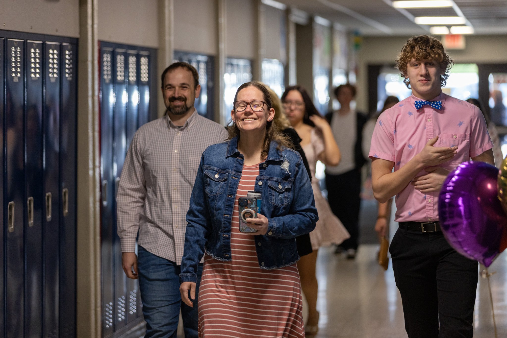 Friendly volunteer greeting visitors
