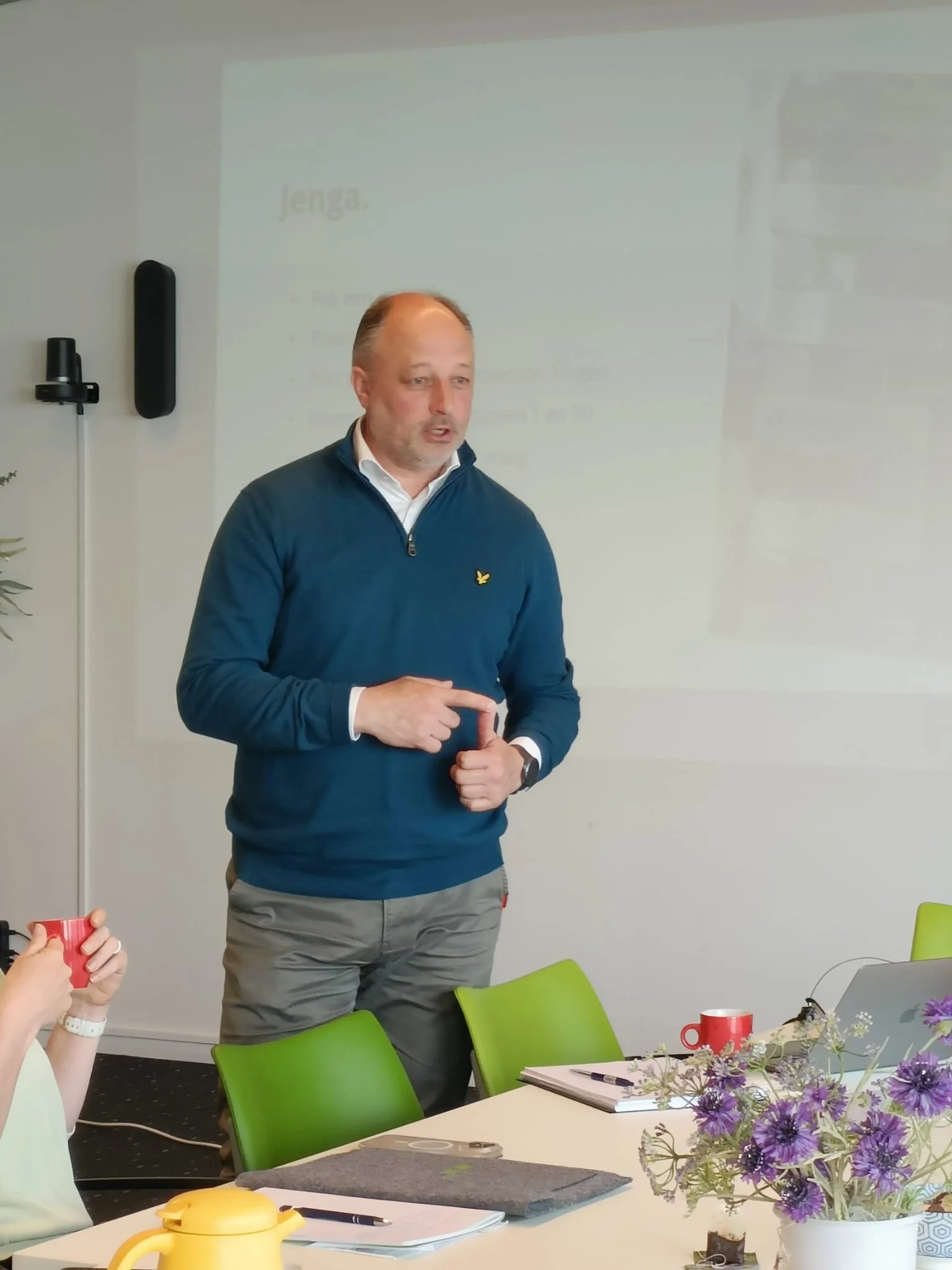 Erik van Straaten tijdens zijn werk als teamcoach bij Sense of Leadership