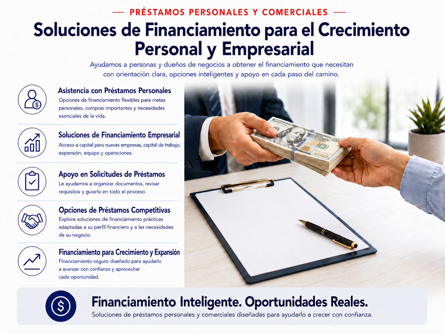 Entrega de dinero sobre documentación de préstamo