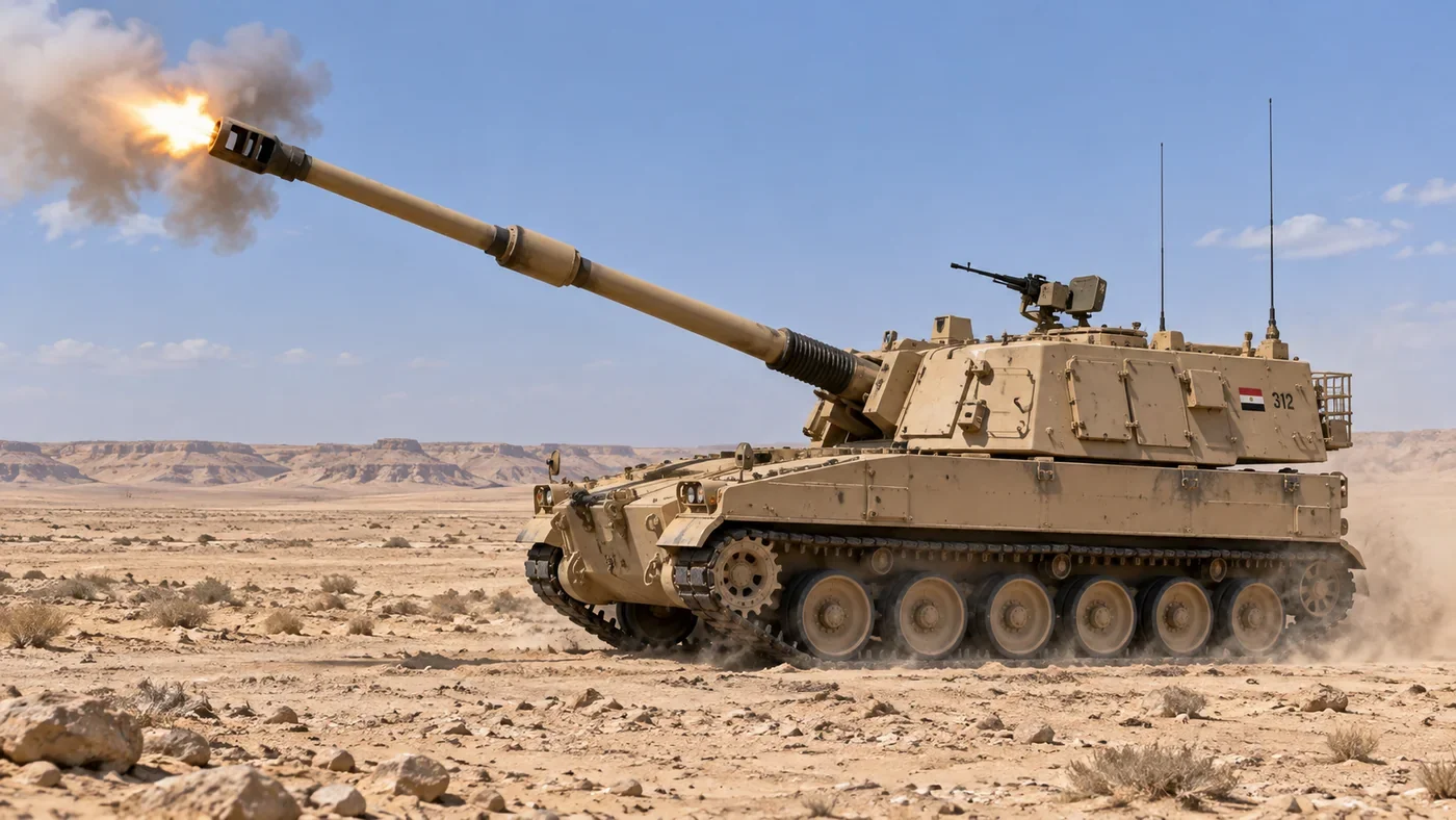K9A1 EGY self-propelled howitzer illustration
