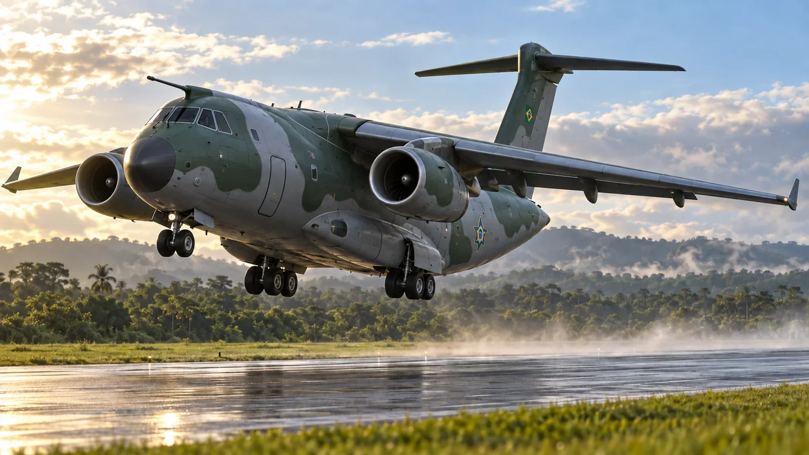 KC-390 Millennium military transport aircraft illustration