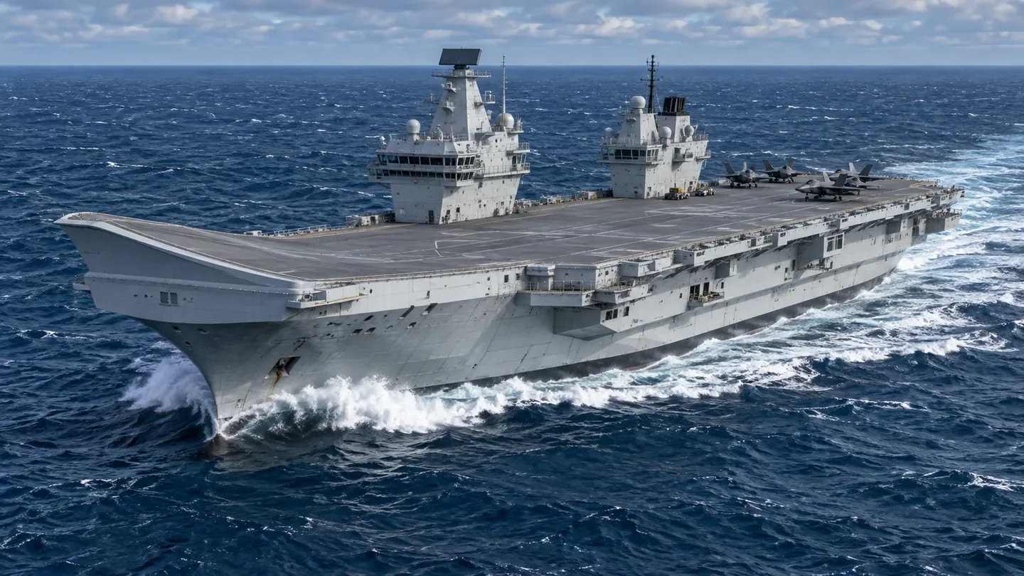 Illustration of HMS Prince of Wales aircraft carrier
