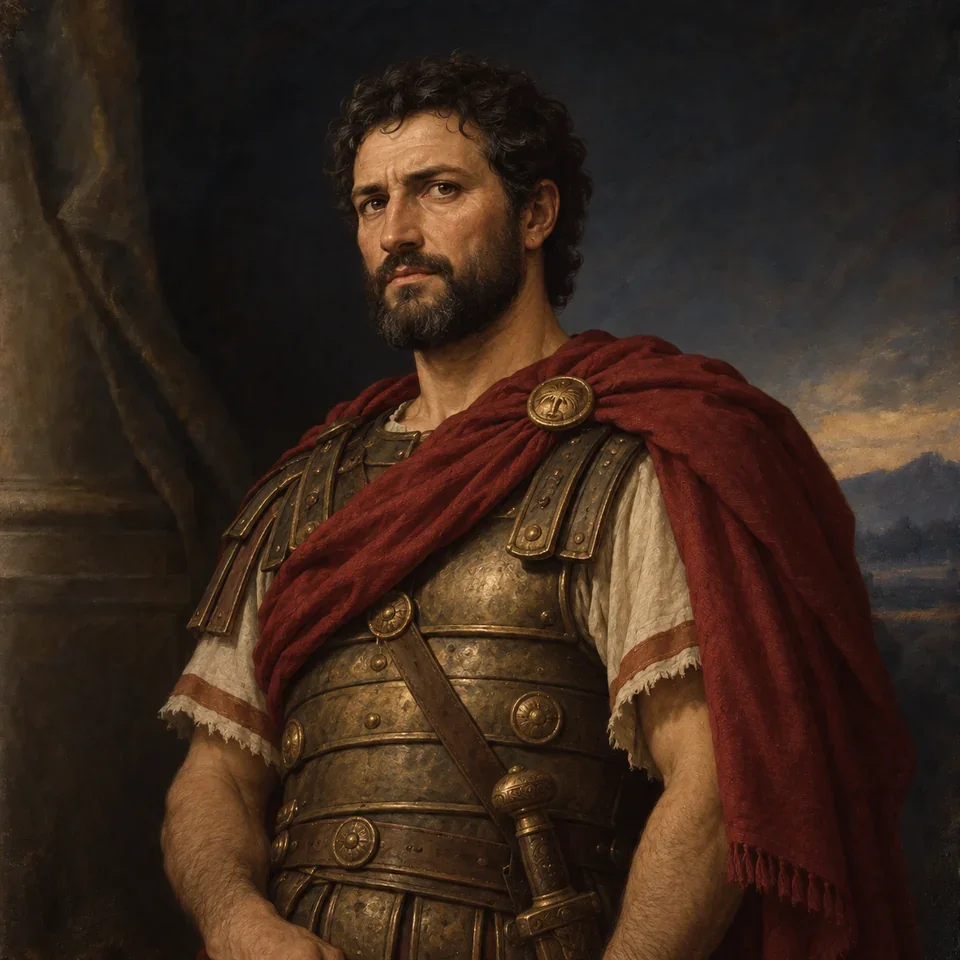 Illustrated portrait of Hannibal Barca