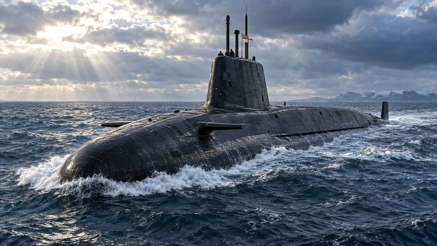 Illustration of Astute-class nuclear attack submarine