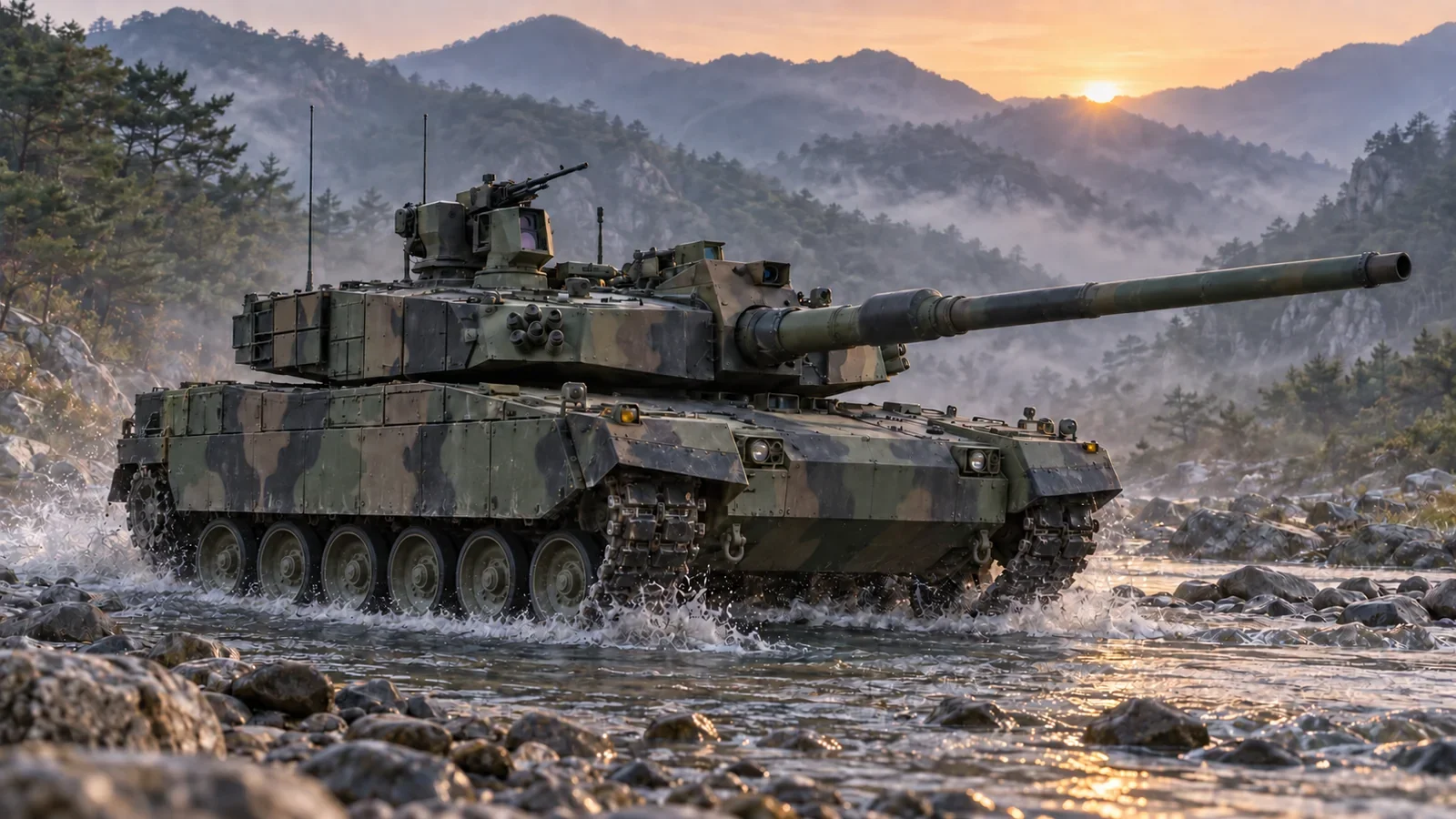 K2 Black Panther main battle tank illustration