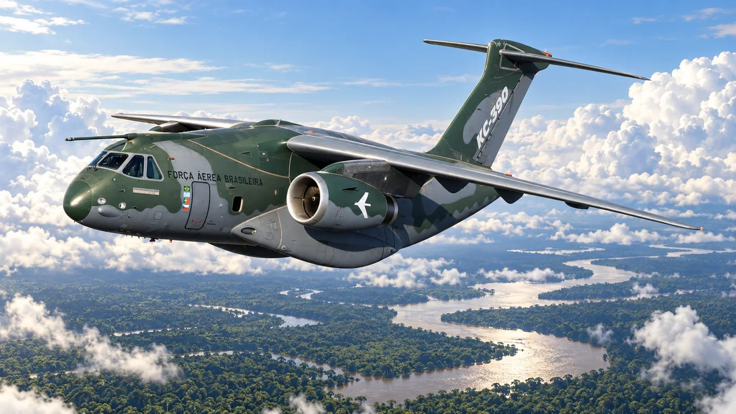 MPR illustration of Brazil’s KC-390 Millennium transport and tanker aircraft