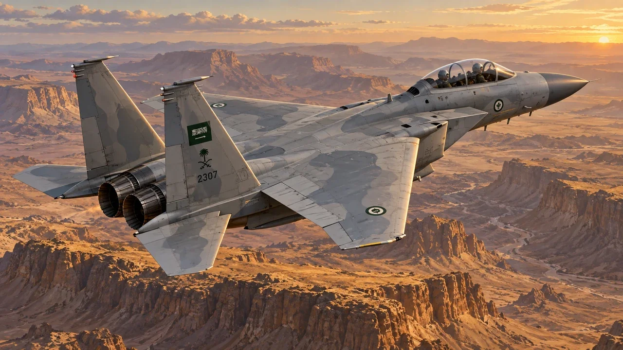 MPR illustration of the F-15SA fighter associated with Saudi Arabia.