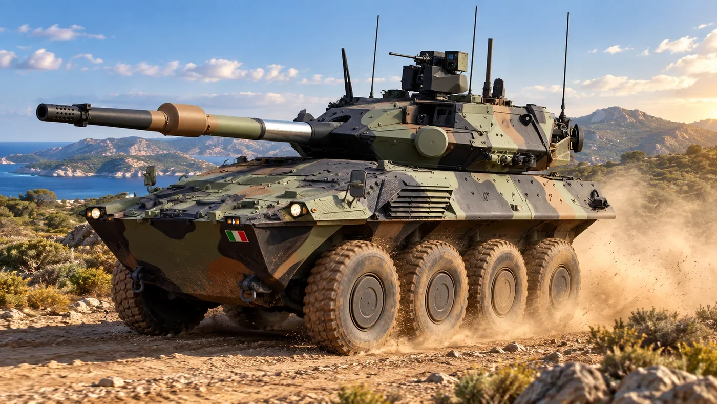 Italian Centauro II wheeled tank destroyer illustration