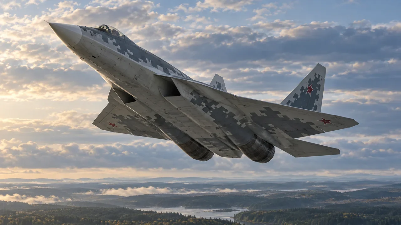 A Russian Su-57 multirole fighter in an MPR illustration.