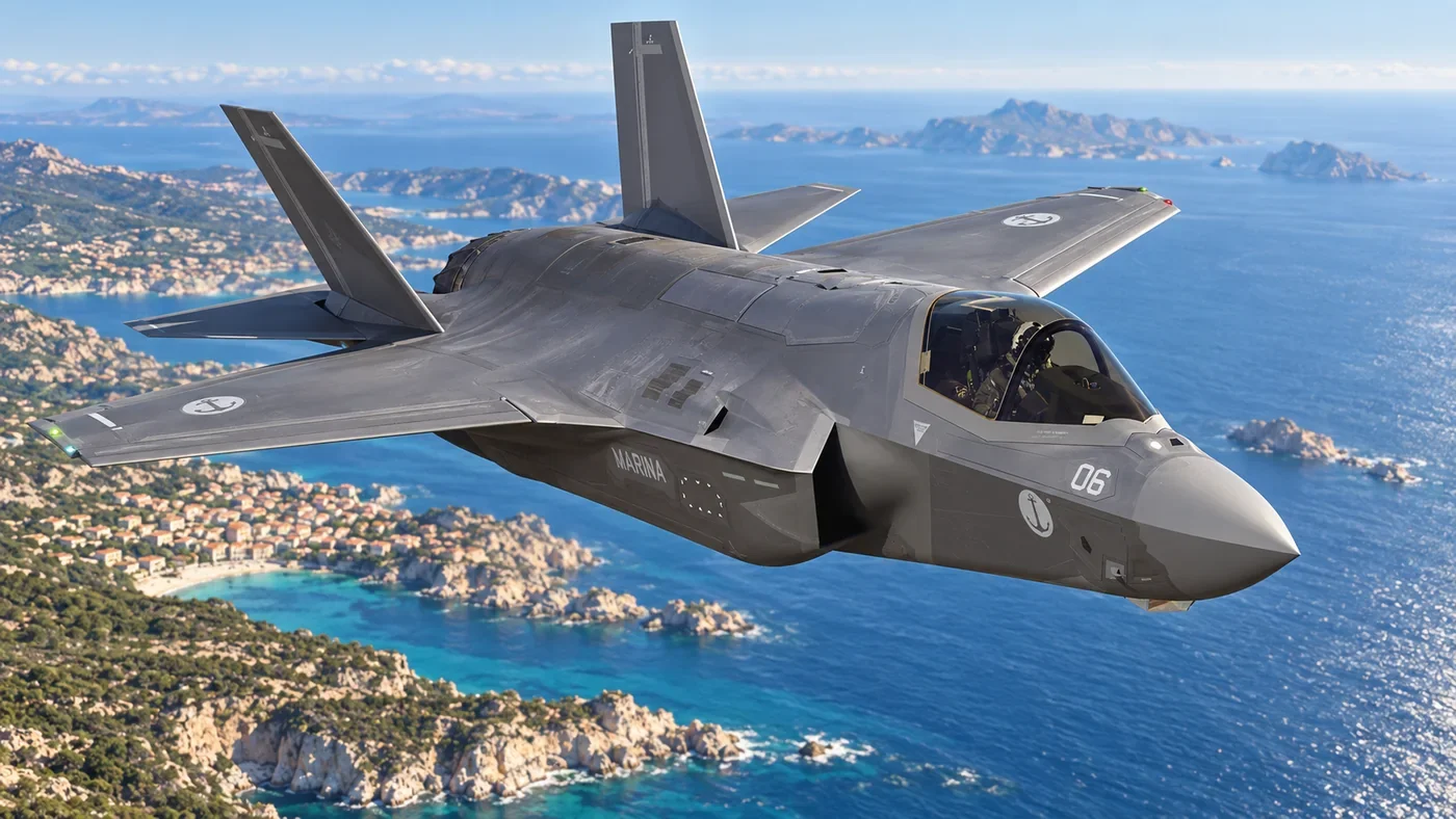 Italian Navy F-35B Lightning II in flight illustration