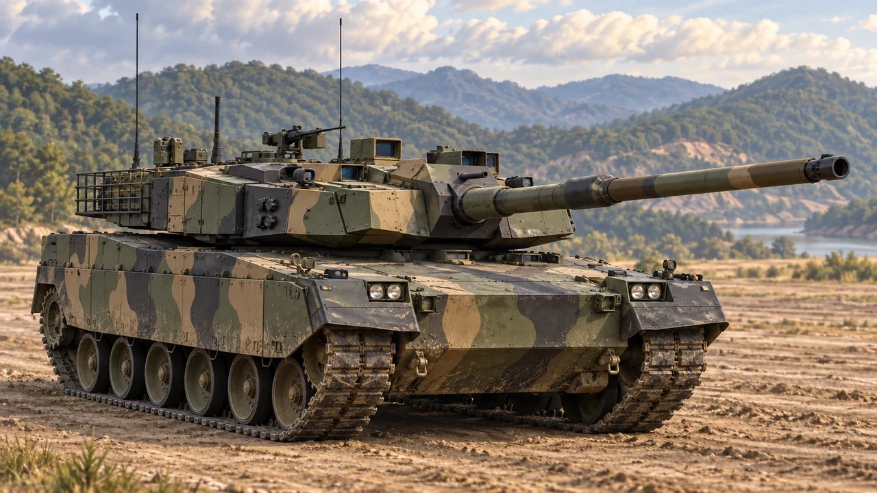 MPR illustration of the K2 Black Panther main battle tank associated with South Korea.