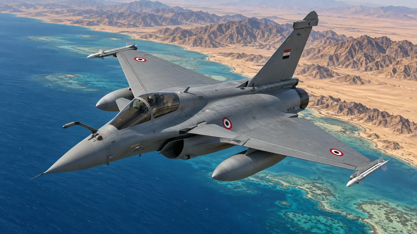 Egyptian Rafale multirole fighter illustration
