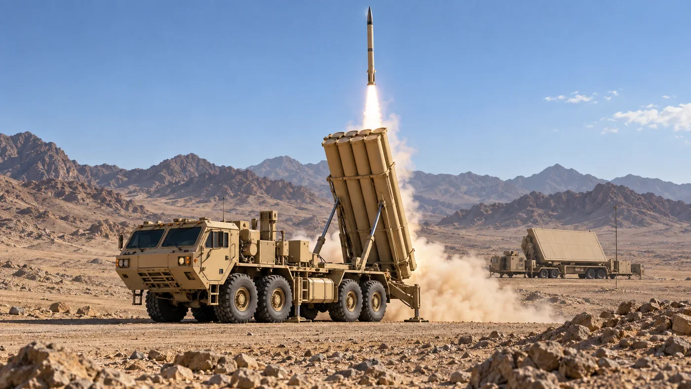 THAAD ballistic missile defense system illustration