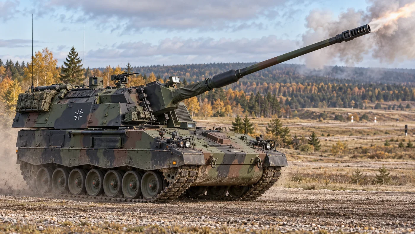 PzH 2000 self-propelled howitzer, German example